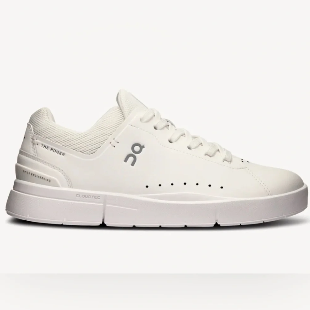 On Cloud The Roger Advantage White Leather Running Athletic Casual Shoes Size 7 - Picture 15 of 15